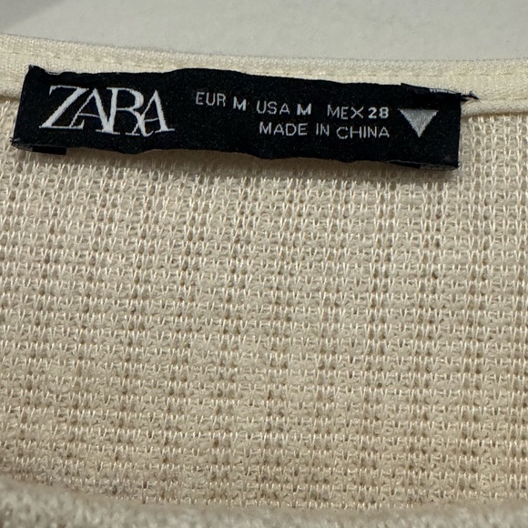 ✨ Zara Crochet Sleeve Wrap Crop Top – Cream | Size M - Picture 6 of 8